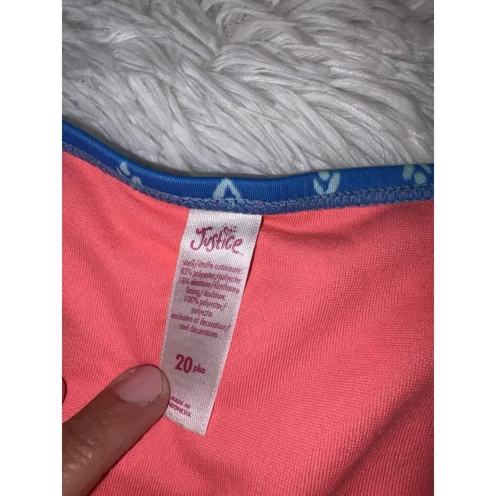 Justice Girls Sz. 20 Plus Blue Design Swim Bottoms. Cute